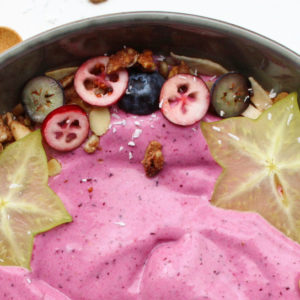 Proteine cashew smoothie met cranberries