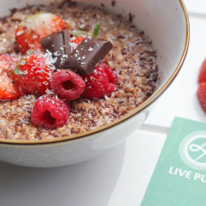 Choco oats met rood fruit