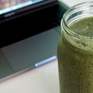 Eiwitrijke power smoothie met spinazie