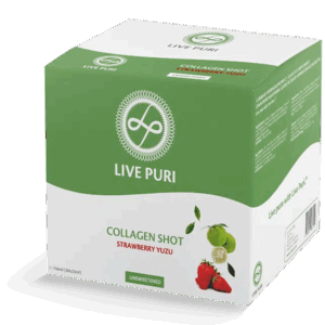 Collageen shots Live Puri aardbei yuzu maandvoorraad 30 stuks