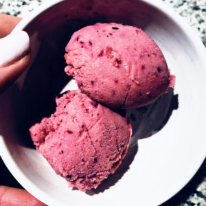 Zelfgemaakt proteine ijs