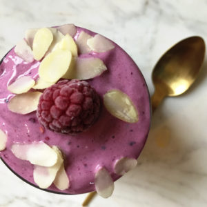 very berry proteine smoothie met framboos
