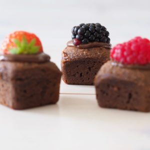 chocolade cakejes setje van 3